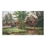 Ramón Martínez, Bahay Kubo, oil on wood