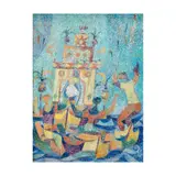 Manuel Rodriguez Sr., Festival Boats, oil on canvas