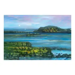 Viridian Coast by Juvenal Sansó Garrit, acrylic on paper, offered Mar 2024