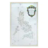 Jacques Nicolas Bellin, Carte Réduite des Isles Philippines Pour Servir Aux Vaisseaux du Roy Dressée au Dépost des Cartes Plans et Journaux de la Marine, Copper engraving with hand-coloring