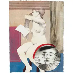 The Letter by Benedicto Cabrera, acrylic on paper, offered Oct 2021
