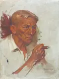 Old Man by Teodoro Buenaventura, oil on canvas, offered Nov 2019