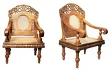 Bishop's Chair, Untitled, "Baticuling" wood (originally polychromed and parc