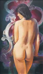 Mirror, Mirror by Cesar Legaspi, oil on canvas, offered Dec 2018