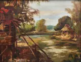 Botong Francisco, Untitled, oil on board