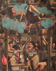 Alfredo Esquillo, Eksit sa Itaas, oil on canvas