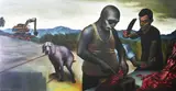 Leslie De Chavez, Meat Lovers' Paradise, oil on canvas