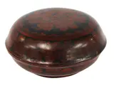 Round Wooden Box in Red and Black by Menchu Katigbak Collection, offered Mar 2017