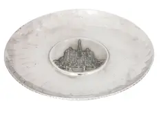 Round Silver Plated Plate with Inner Design that s by Menchu Katigbak Collection, offered Mar 2017