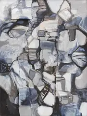 Andre Baldovino, Granite Wall, acrylic on wood