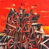 Junkscape by Ang Kiukok, oil on canvas, offered Feb 2015