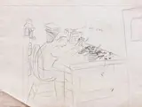 Assorted drawings by Fernando Zóbel de Ayala y Montojo, pen on paper, offered Feb 2015