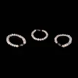 A Set of Pearl Bracelets, Untitled, The set consists of three circled pearl bracelets. <br> The pieces weigh 20.30 grams, 17.0 grams and 18.50 grams respectively