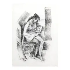 Solomon Saprid, Untitled, charcoal on paper