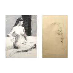Edgar Doctor, Untitled, b.) Untitled<br/> signed and dated 1997 (lower right)<br/> graphite on paper<br/> 16 1/2” x 10” (42 cm x 25 cm)
