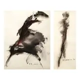 Ferdinand Cacnio, Untitled, b.) Untitled<br/> signed and dated (lower right)<br/> pastel on paper<br/> 18 1/2” x 7” (47 cm x 18 cm)