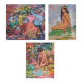 Loreto Racuya, a.) Folk Dance “Cadena” b.) Nude c.) Nude