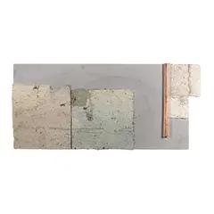 Brisa Amir, No Ground Is Ever Neutral V, handmade paper, emulsion on found frames and wood