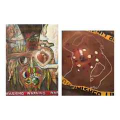 Untitled by Johnson Lopez, b.) The Race is Not Yet Over <br> acrylic on canvas <br> 29 1/4” x 36 1/4” (74 cm x 92 cm), offered Jul 2026