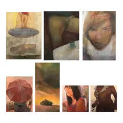 Untitled by Parker Encisa, c.) Something Nothing <br> signed and dated 2011 (upper left) <br> oil on canvas <br> 72” x 48 1/4” (183 cm x 123 cm) <b, offered Jul 2026