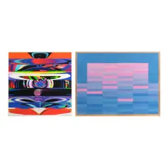 Rodolfo Samonte, a.) Untitled
b.) Untitled, b.) hand-signed (lower right) <br /> serigraph <br /> 12 3/4” x 16 1/2” (32 cm x 42 cm)