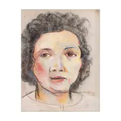 Onib Olmedo, Portrait of a Lady, pastel on paper