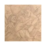 Angelito Antonio, Mother and Child, charcoal on paper