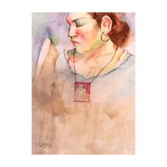 Portrait of a Lady by Dominador Castañeda, watercolor on paper, offered Apr 2026
