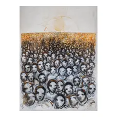 Untitled by Ferdie Montemayor, mixed media on canvas, offered Apr 2026