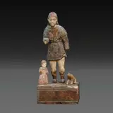 Untitled by A 19th Century Tableu of San Isidro Labrador, polychromed hardwood, offered Apr 2026