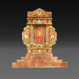 An Antique Bohol Urna, Untitled, polychromed hardwood