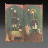 A Religious Icon, Untitled, polychromed hardwood