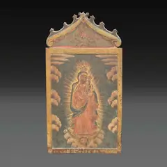 Untitled by A Religious Icon, polychromed hardwood, offered Apr 2026