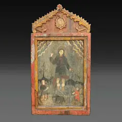 Untitled by A Religious Icon, polychromed hardwood, offered Apr 2026