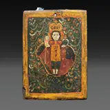 A Religious Icon, Untitled, polychromed hardwood