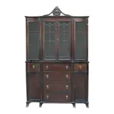 A Duncan Phyfe Inspired Vitrine or Display Cabinet, Untitled, hardwood, veneered wood