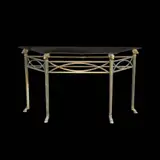 A Console Table, Untitled, brass and glass