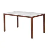 A Six Seater Glass Top Dining Table, Untitled, steel and glass
