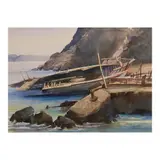 Ephraim Samson, Seaside, watercolor on paper