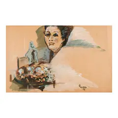Alfredo Roces, Portrait of a Lady, oil on paper