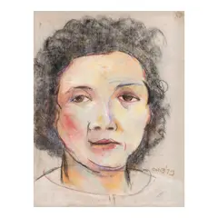 Portrait of a Lady by Onib Olmedo, pastel on paper, offered Jan 2026