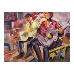 Guitarista by Cesar Buenaventura, oil on canvas, offered Jan 2026