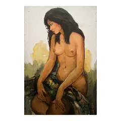 Salvador Cabrera, Nude, oil on canvas