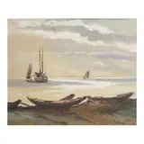 Elias Laxa, After the Catch, oil on canvas