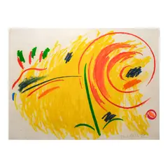 Fernando Modesto, Abstract, pastel on paper