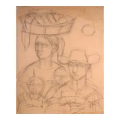 Untitled by Angelito Antonio, graphite on paper, offered Jan 2026