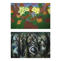 Two Artworks, Untitled, Kevin Balboa (b. 1991)<br> b.) Untitled<br> signed and dated 2015 (lower right)<br> oil on canvas<br> 23 3/4” x 36” (60 cm x 91 cm)