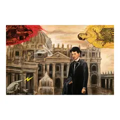 Thomas Daquioag, Untitled, collage on acrylic on canvas
