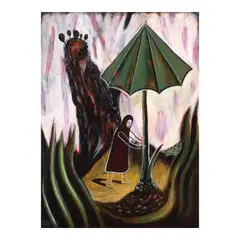 Rodel Tapaya, Magic Umbrella, acrylic on canvas