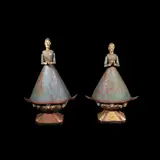 Untitled by A Two Bell Shaped Bultos of the Blessed Virgin, offered Jan 2026